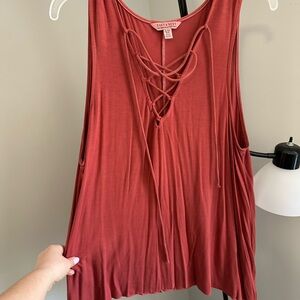 Women's Rust Sleeveless Top